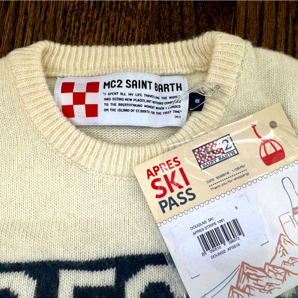 MC2 Saint Barth Kids (8) Douglas Ski Apres Stripe Sweater BNWT